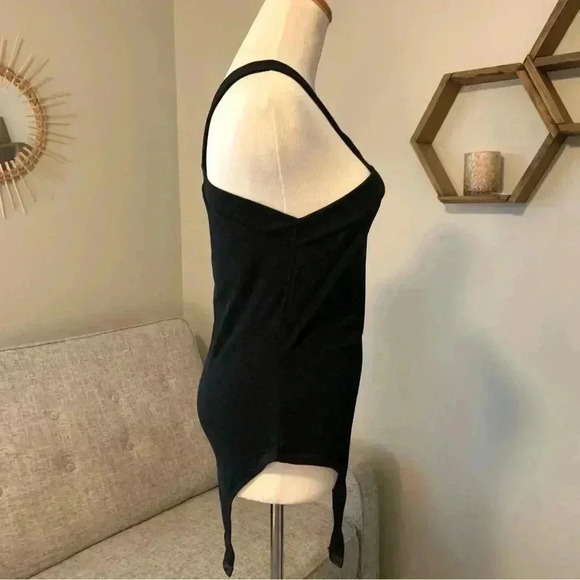 SHEIN black cross neck bodysuit - Picture 3 of 7